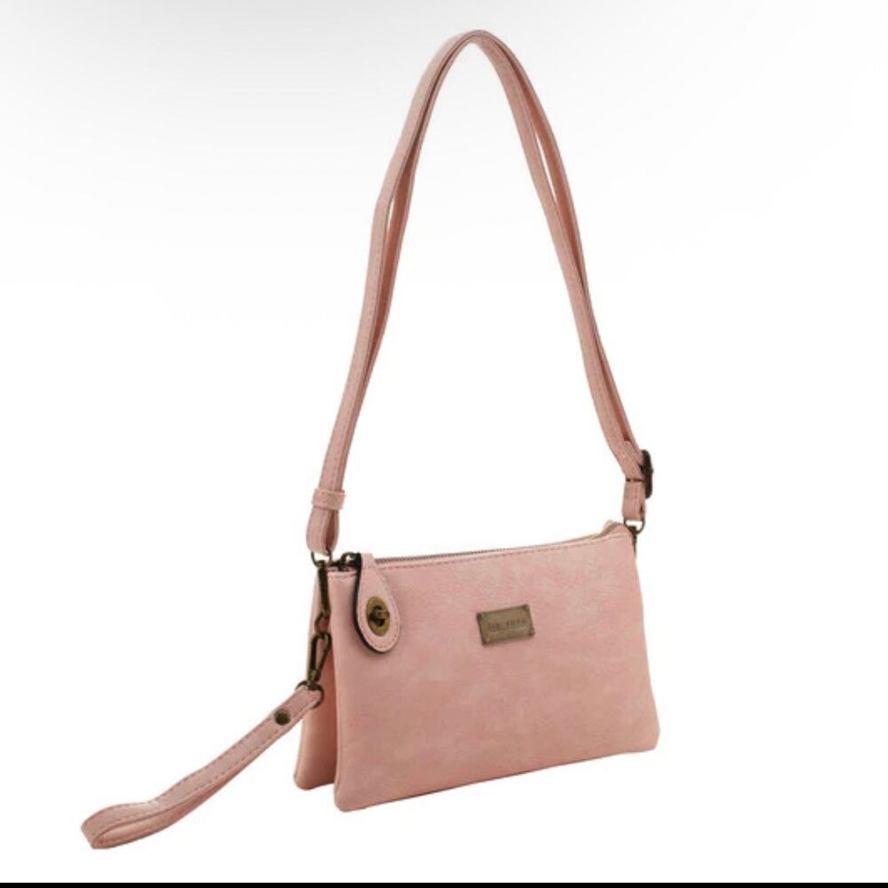 Liz Soto Ella Crossbody/Wristlet in Blush NWT Compact, Cute & Tons of Storage!